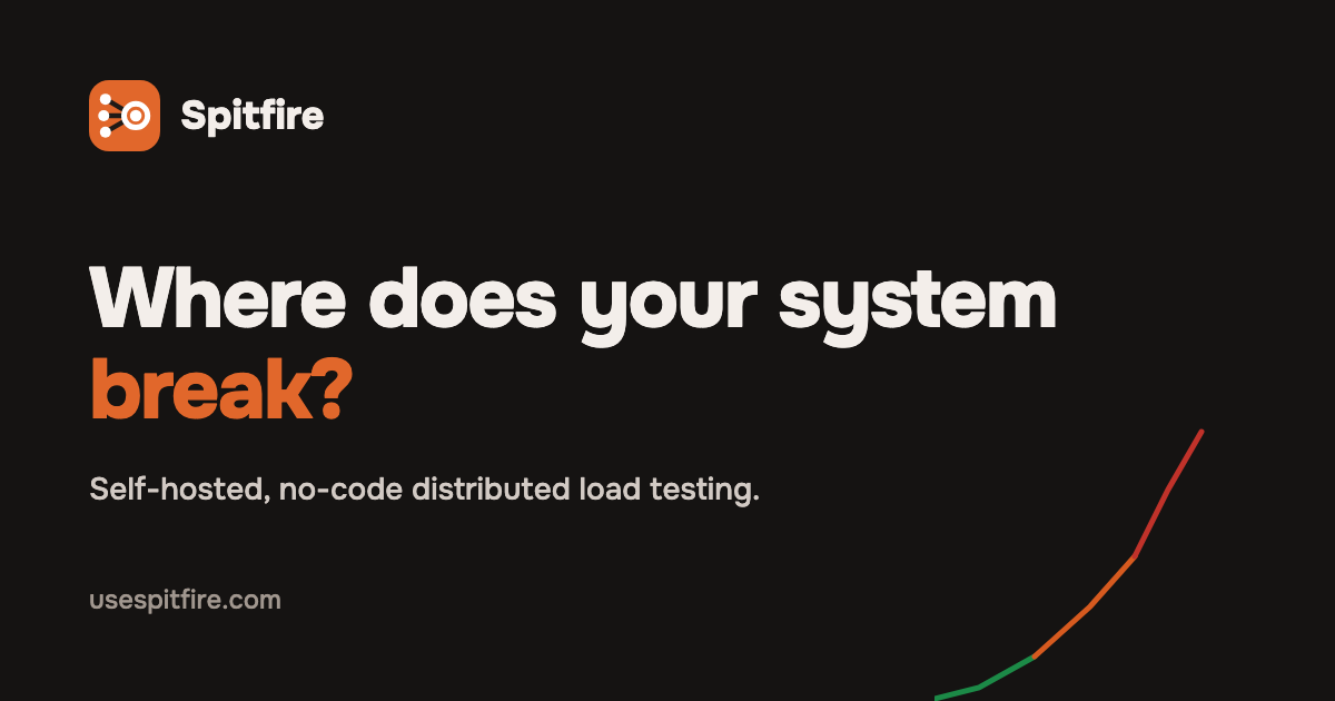 Spitfire: Self-hosted load testing and performance testing tool